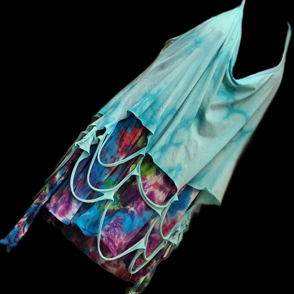 Colorful Tie-Dye Fringe Tank Top